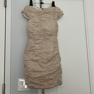 ALEXIA ADMOR cream wrinkle effect dress, size XS